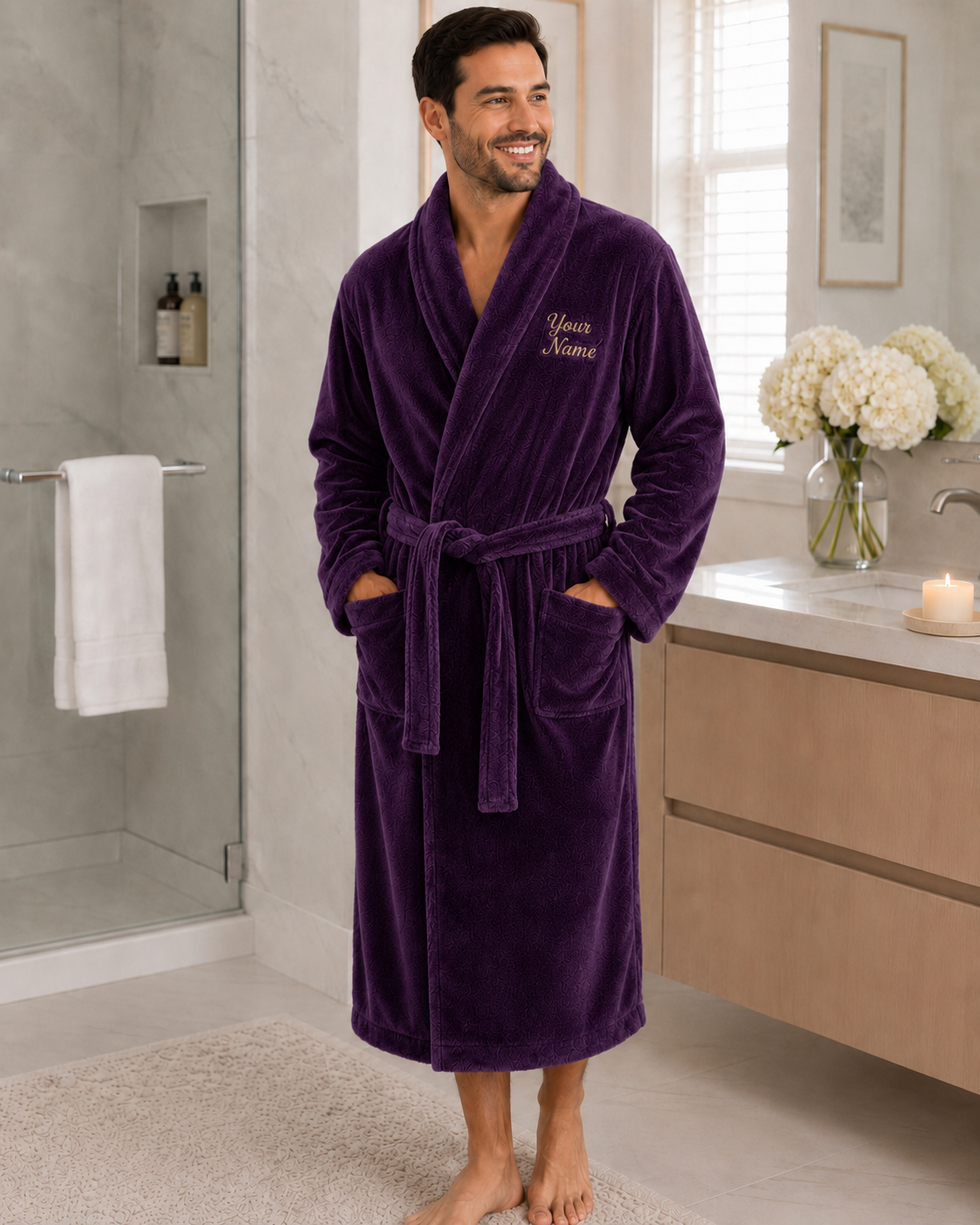 Personalized Men’s Bathrobe