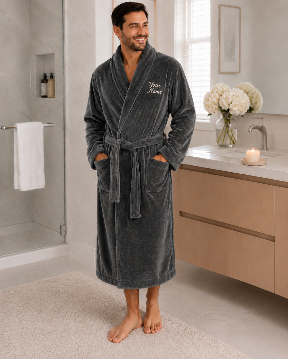 Personalized Men’s Bathrobe