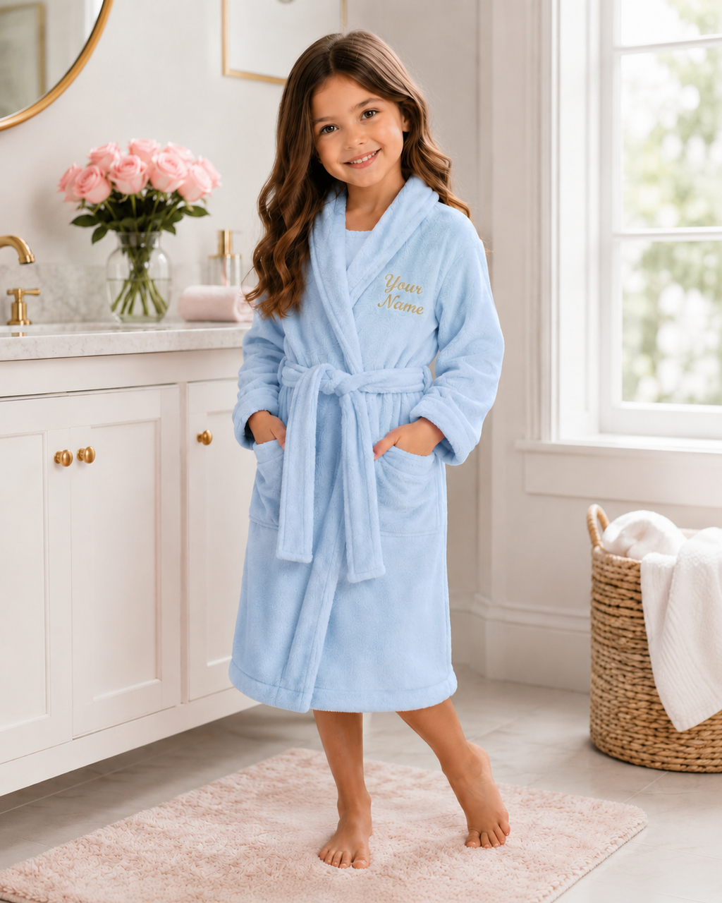 Personalized Girls’ Bathrobe