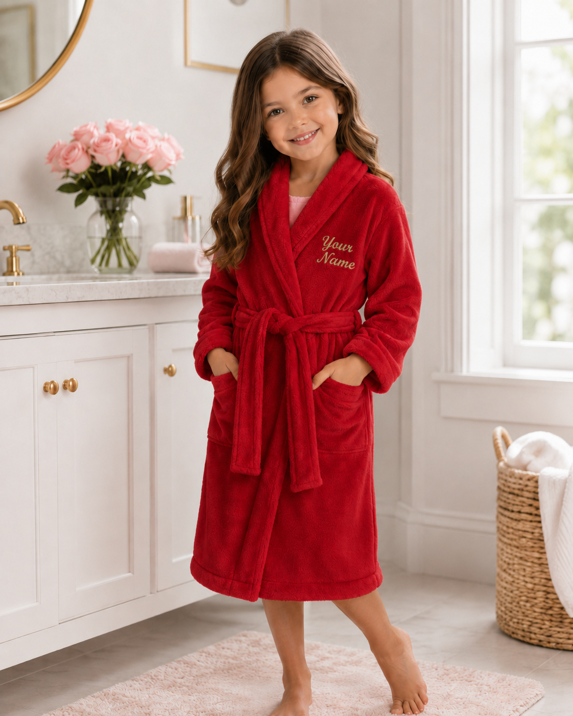 Personalized Girls’ Bathrobe