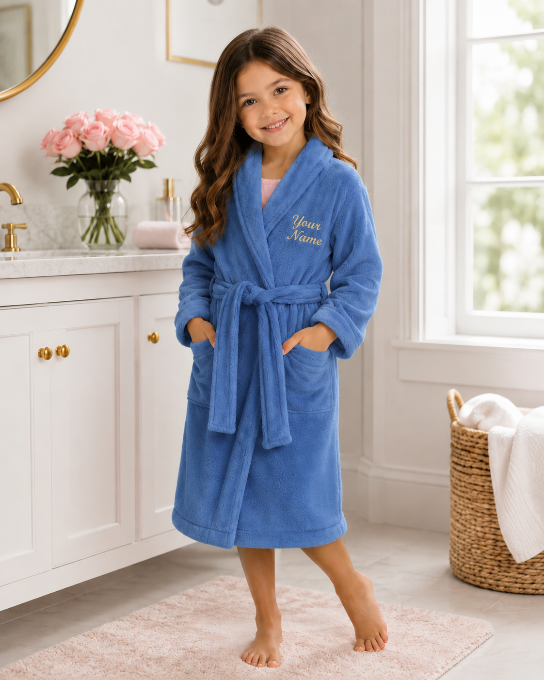 Personalized Girls’ Bathrobe